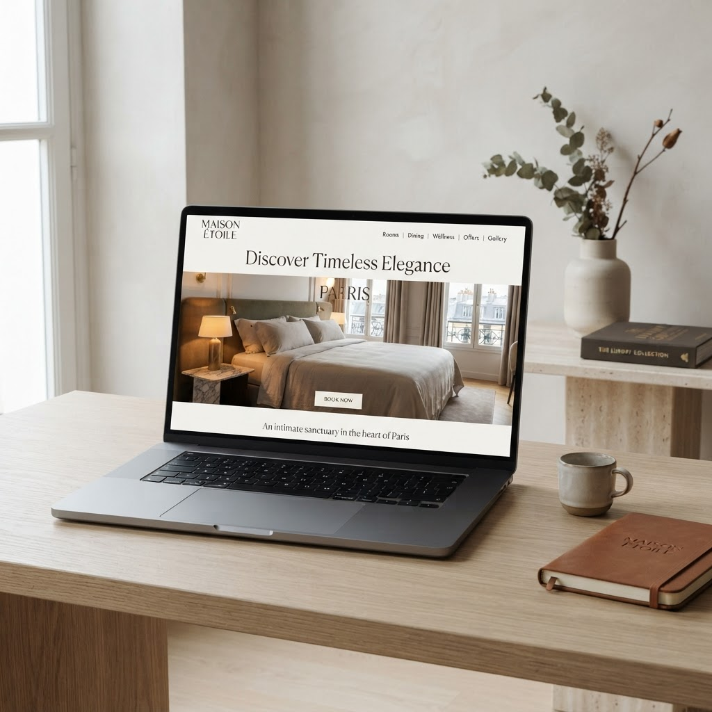 Boutique Hotel Rebrand & Direct Bookings — project mockup